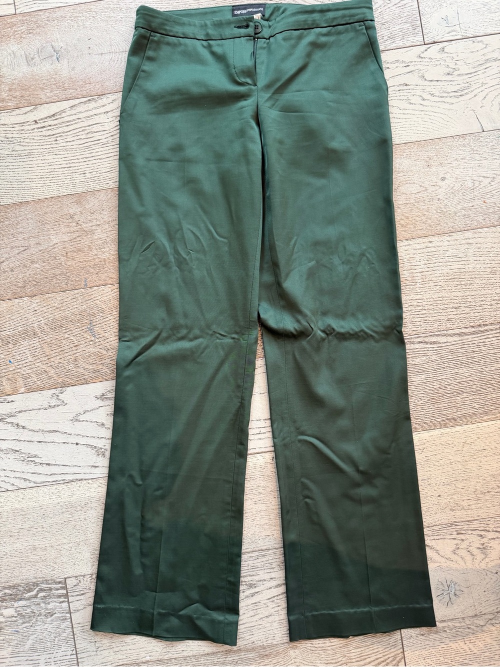 Emporio Armani Forest Green Tailored Trousers